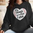 Retro My Heart Is On That Field Baseball Mom Mother's Day Wmen Hoodie Retro My Heart Is On That Field Baseball Mom Mother's Day Wmen Hoodie