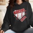 Warriors Home Plate Baseball Sports Baseball Mom Wmen Hoodie