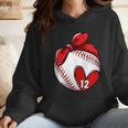 Womens Custom Baseball Mom Number 12 Heart For Mom Mommy Wmen Hoodie Womens Custom Baseball Mom Number 12 Heart For Mom Mommy Wmen Hoodie