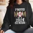 Womens Proud Mom Of a 2024 Senior Class Of 2024 Baseball Mom Wmen Hoodie