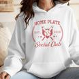 2024 Home Plate Social Club Softball Season Tee Baseball Mom Premium Wmen Hoodie
