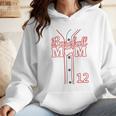 Baseball Mom 12 Number 12 Jersey Team Numbered Jersey Wmen Hoodie
