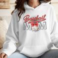 Baseball Mom Coquette Pink Bow Baseball Mama Premium Wmen Hoodie
