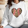 Baseball Mom Leopard Heart Valentine Day Mother Day Wmen Hoodie