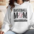 Baseball Mom Not Like a Normal Mom Baseball Mama Wmen Hoodie