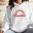 Baseball Mom Rainbow Great Team Mom Premium Wmen Hoodie