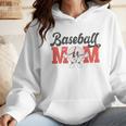 Baseball Mom Retro Distressed Baseball Family Matching Wmen Hoodie