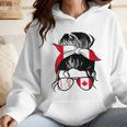 Canadian Baseball Mom Canada Flag Baseball Girl Wmen Hoodie Canadian Baseball Mom Canada Flag Baseball Girl Wmen Hoodie