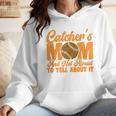 Catcher's Mom And Not Afraid Leopard Baseball Mom Wmen Hoodie Catcher's Mom And Not Afraid Leopard Baseball Mom Wmen Hoodie