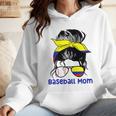 Colombia Baseball Mom Messy Bun Wmen Hoodie