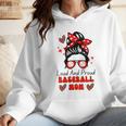 Loud And Proud Baseball Mom Messy Bun Leopard Mother Day Wmen Hoodie Loud And Proud Baseball Mom Messy Bun Leopard Mother Day Wmen Hoodie