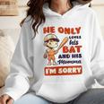 Loves Bat And His Momma Baseball Mom Wmen Hoodie Loves Bat And His Momma Baseball Mom Wmen Hoodie
