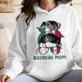 Mexico Baseball Mom Messy Bun Wmen Hoodie Mexico Baseball Mom Messy Bun Wmen Hoodie