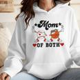 Mom Of Both Basketball Baseball Mom Wmen Hoodie