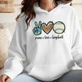 Peace Love Baseball Lover Motif For Women Pink Baseball Mom Wmen Hoodie Peace Love Baseball Lover Motif For Women Pink Baseball Mom Wmen Hoodie