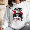 Peruvian Baseball Mom Peru Flag Baseball Girl Wmen Hoodie
