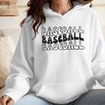 Retro Baseball Mama Groovy Baseball Mom Wmen Hoodie