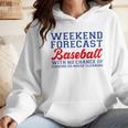 Retro Baseball Mom Mother's Day Weekend Forecast Baseball Wmen Hoodie Retro Baseball Mom Mother's Day Weekend Forecast Baseball Wmen Hoodie