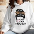 Soccer Baseball Mom Of Both Messy Bun Leopard Mother's Day Wmen Hoodie Soccer Baseball Mom Of Both Messy Bun Leopard Mother's Day Wmen Hoodie
