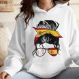 Spanish Baseball Mom Messy Bun Spain Baseball Girl Wmen Hoodie Spanish Baseball Mom Messy Bun Spain Baseball Girl Wmen Hoodie
