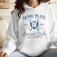 Spring 2024 Season Cute Baseball Mom Home Plate Social Club Wmen Hoodie Spring 2024 Season Cute Baseball Mom Home Plate Social Club Wmen Hoodie