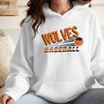 Wolves Baseball Team Baseball Mom Wolf Sports School Spirit Wmen Hoodie