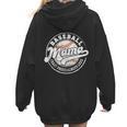Baseball Mama Baseball Mom Matching Family Crazy Proud Women Hoodie Back Print