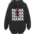 Baseball Mama Baseball Mom Women Hoodie Back Print
