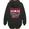 Baseball Mom Since 1977 Women Hoodie Back Print
