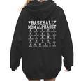 Baseball Mom Alphabet Mommy Mother's Day Motivational Saying Women Hoodie Back Print Baseball Mom Alphabet Mommy Mother's Day Motivational Saying Women Hoodie Back Print