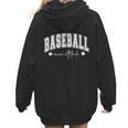 Baseball Mom Attitude Cute Baseball Mom's Sport And Athletic Women Hoodie Back Print