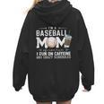Baseball Mom Caffeine Fueled Game Day Essential Women Hoodie Back Print Baseball Mom Caffeine Fueled Game Day Essential Women Hoodie Back Print