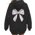 Baseball Mom Coquette Bow Baseball Mama Women Hoodie Back Print Baseball Mom Coquette Bow Baseball Mama Women Hoodie Back Print