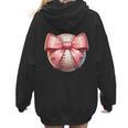 Baseball Mom Coquette Pink Bow Baseball Mom Women Hoodie Back Print Baseball Mom Coquette Pink Bow Baseball Mom Women Hoodie Back Print
