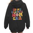 In My Baseball Mom Era Cute Mommy Groovy Women Hoodie Back Print