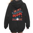 In My Baseball Mom Era Groovy Mom Baseball Mama Mother's Day Women Hoodie Back Print In My Baseball Mom Era Groovy Mom Baseball Mama Mother's Day Women Hoodie Back Print