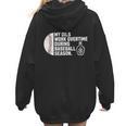 Baseball Mom Essential Oils Meme For Oily Oils Mom Women Hoodie Back Print