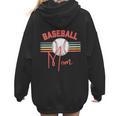 BASEBALL MOM Fun RETRO LOOK Women Hoodie Back Print