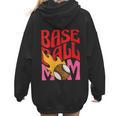 Baseball Mom Game Day Trendy Pink Leopard Mama Women Hoodie Back Print Baseball Mom Game Day Trendy Pink Leopard Mama Women Hoodie Back Print