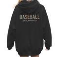 Baseball Mom Leopard Print Baseball Mama Mother's Day Women Hoodie Back Print