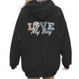 Baseball Mom Love My Boy Retro Casual Letter Print Women Hoodie Back Print Baseball Mom Love My Boy Retro Casual Letter Print Women Hoodie Back Print