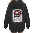 Baseball Mom Messy Bun Hair Player Mom Women Hoodie Back Print Baseball Mom Messy Bun Hair Player Mom Women Hoodie Back Print