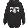 Baseball MOM Mother's Day Baseball Game Cheer Mom Women Hoodie Back Print
