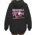 Baseball Mom Pink Ribbon Breast Cancer Awareness Fighters Women Hoodie Back Print Baseball Mom Pink Ribbon Breast Cancer Awareness Fighters Women Hoodie Back Print