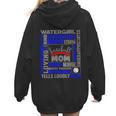 Baseball Mom Traits For Great Mothers Grey And Blue Women Hoodie Back Print