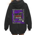 Baseball Mom Traits For Great Mothers Grey And Purple Women Hoodie Back Print Baseball Mom Traits For Great Mothers Grey And Purple Women Hoodie Back Print