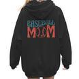 Baseball Mom Vintage Baseball Women Hoodie Back Print