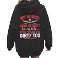 Baseball Moms My Kids Are Dirty Too Women Hoodie Back Print