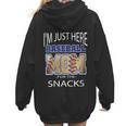Baseball Sport I’m Just Here For The Snacks Baseball Mom Women Hoodie Back Print Baseball Sport I’m Just Here For The Snacks Baseball Mom Women Hoodie Back Print