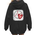 Bleached Custom Baseball Mom Number 17 Heart For Mom Women Hoodie Back Print Bleached Custom Baseball Mom Number 17 Heart For Mom Women Hoodie Back Print